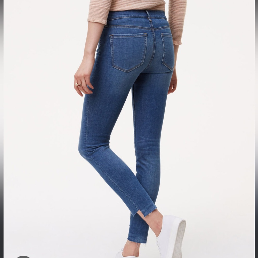 Loft Modern Skinny step hem jeans